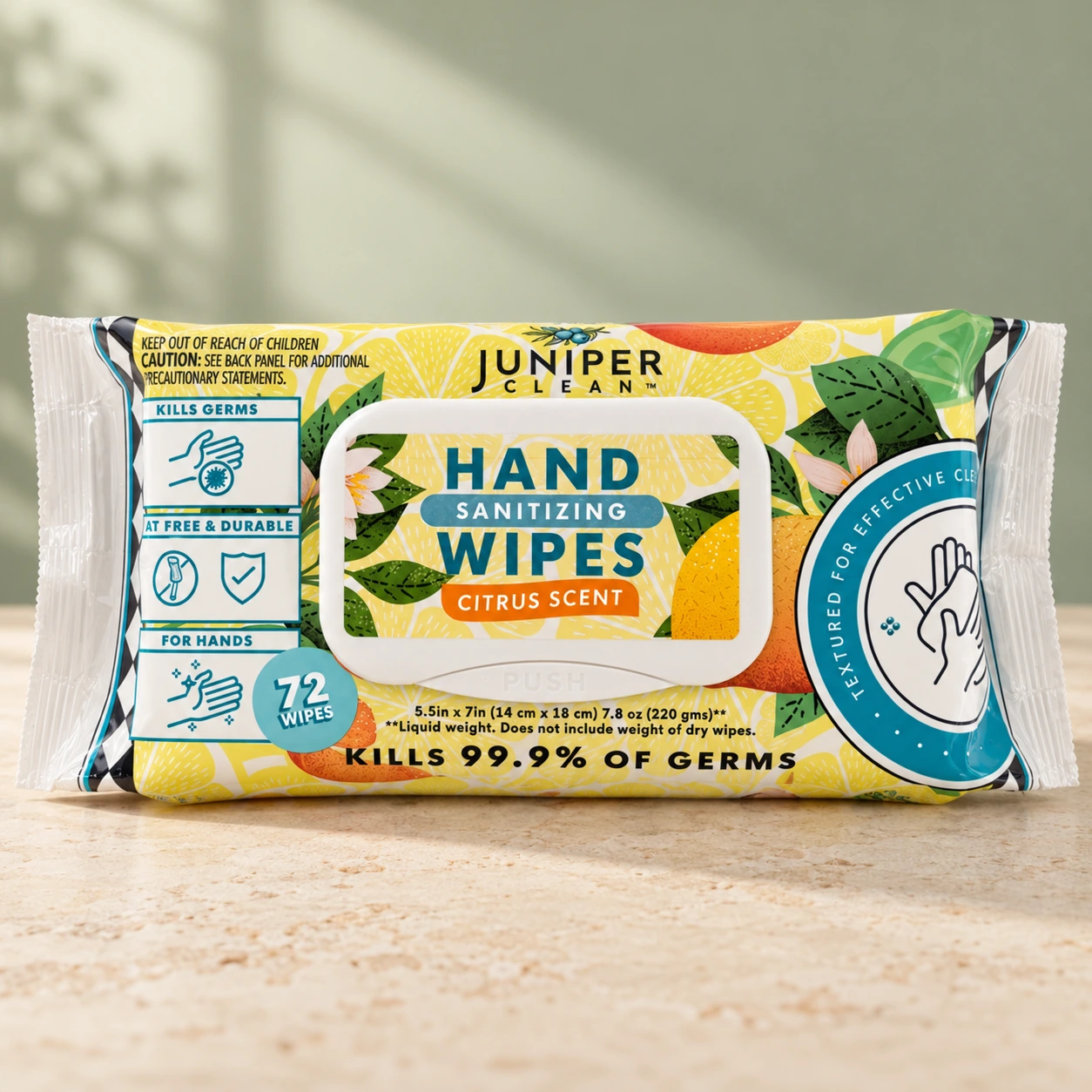 Juniper Clean Hand Wipes — Citrus Scent