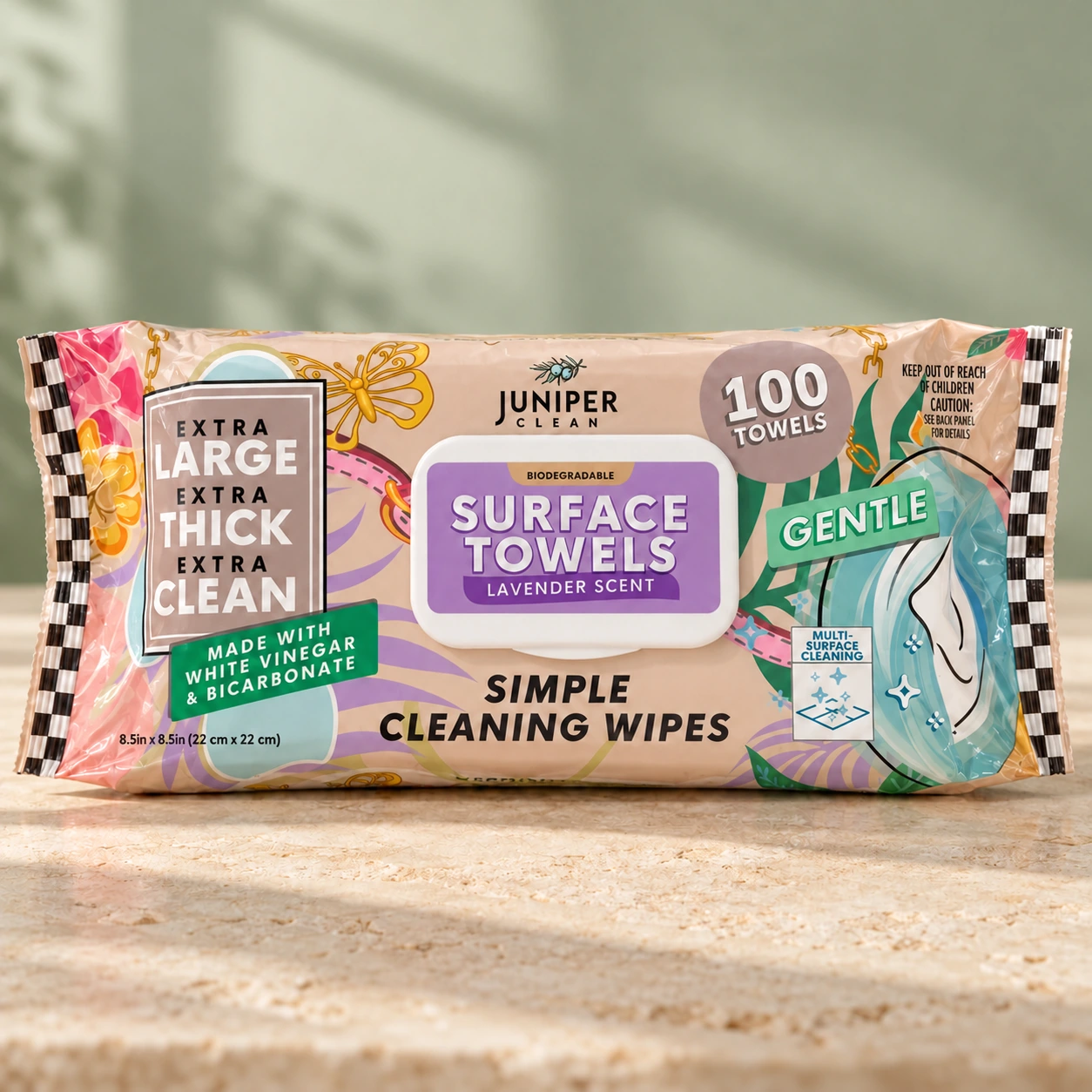 Juniper Clean Surface Towels — Lavender Scent