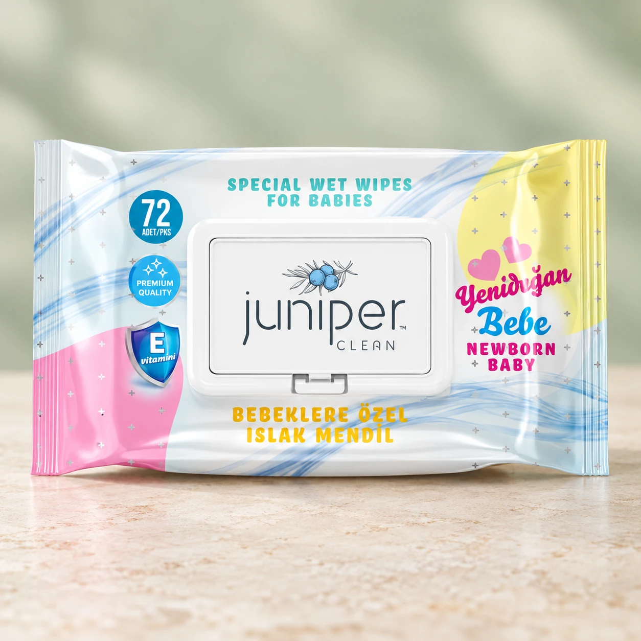 Juniper Clean New Born Baby Wet Wipes 72 CT