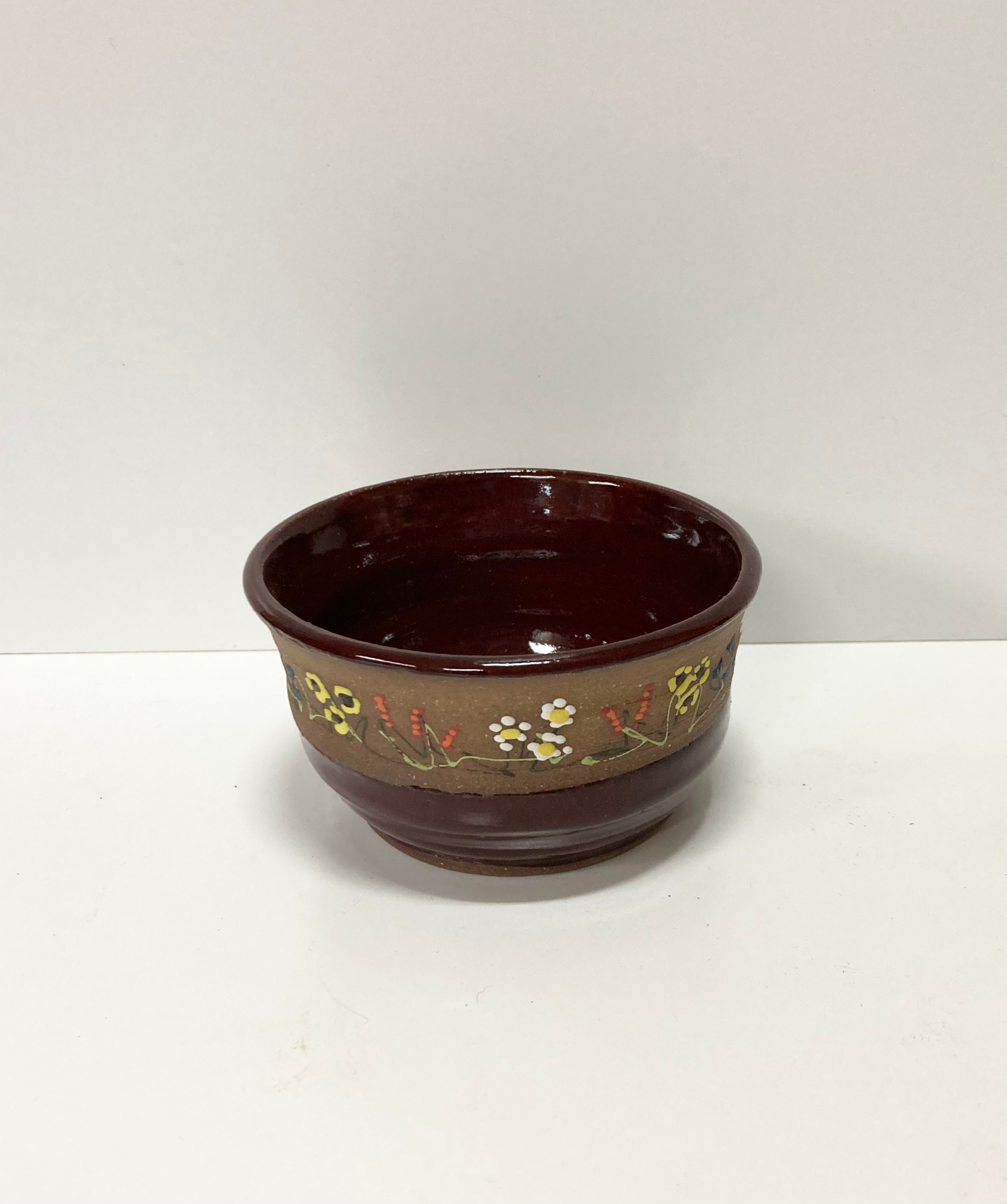 Red wildflower dipping bowl