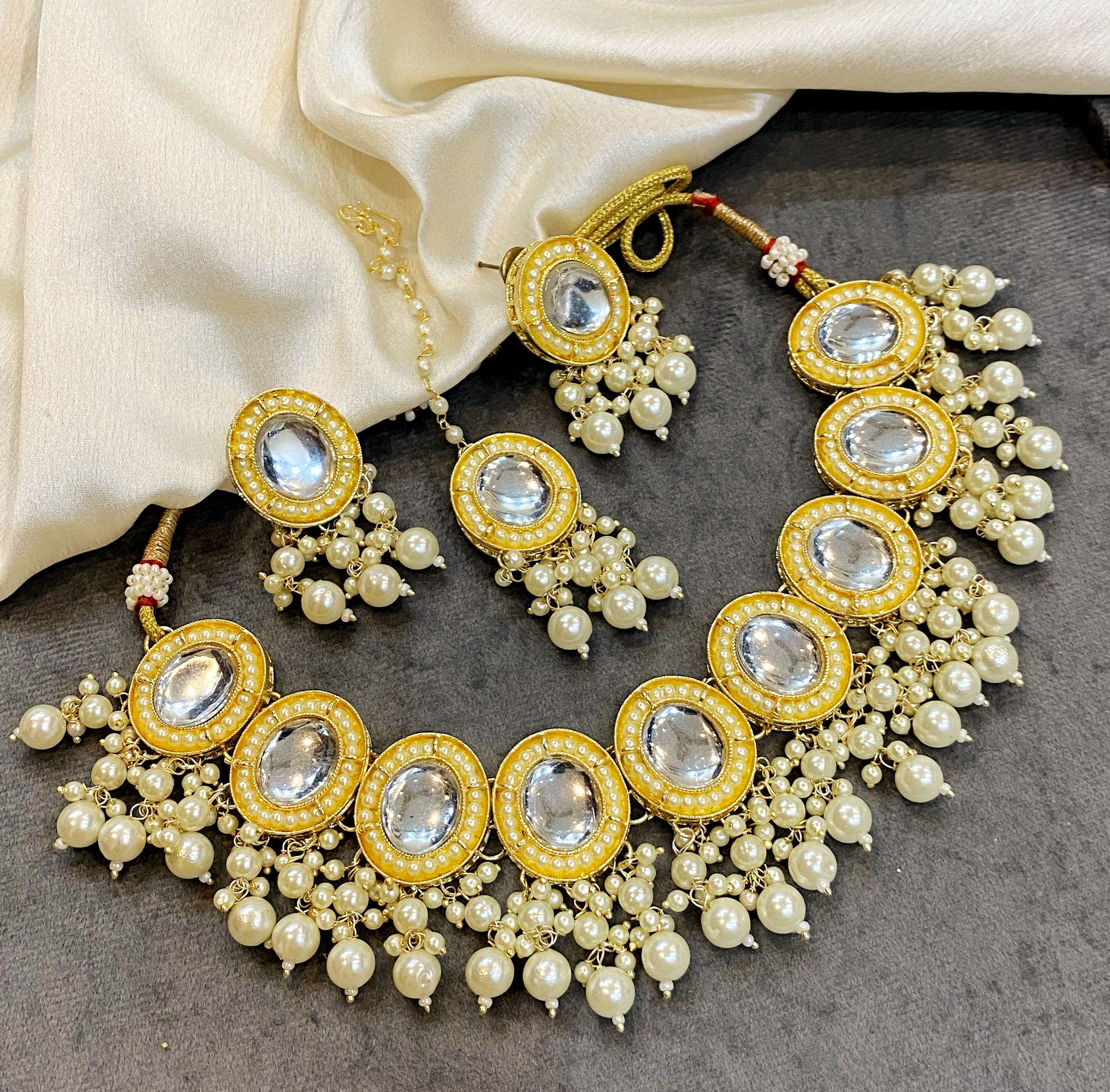 Rea Kundan Choker Necklace Set