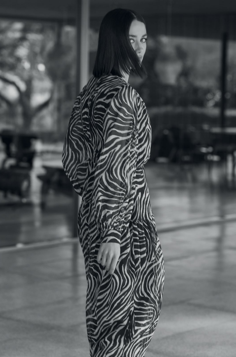 Miniatura: Vestido Midi Transpassado Animal Print