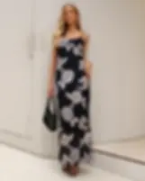 Vestido Tule Bordado Floral