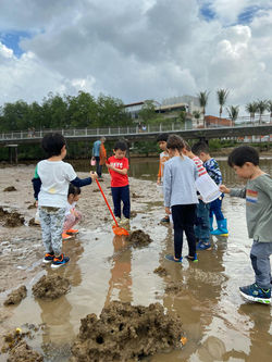 Exploring the intertidal mud flats