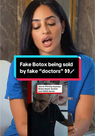 A TikTok video warning about fake Botox being sold by unqualified practitioners, highlighting the dangers of unregulated aesthetics content on social media