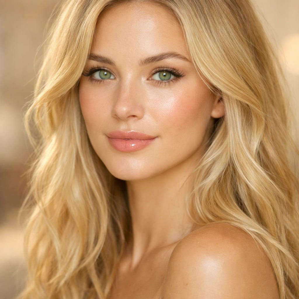 Woman with lifted, contoured facial features and glowing skin following an 8 Point Lift non-surgical facelift with dermal fillers