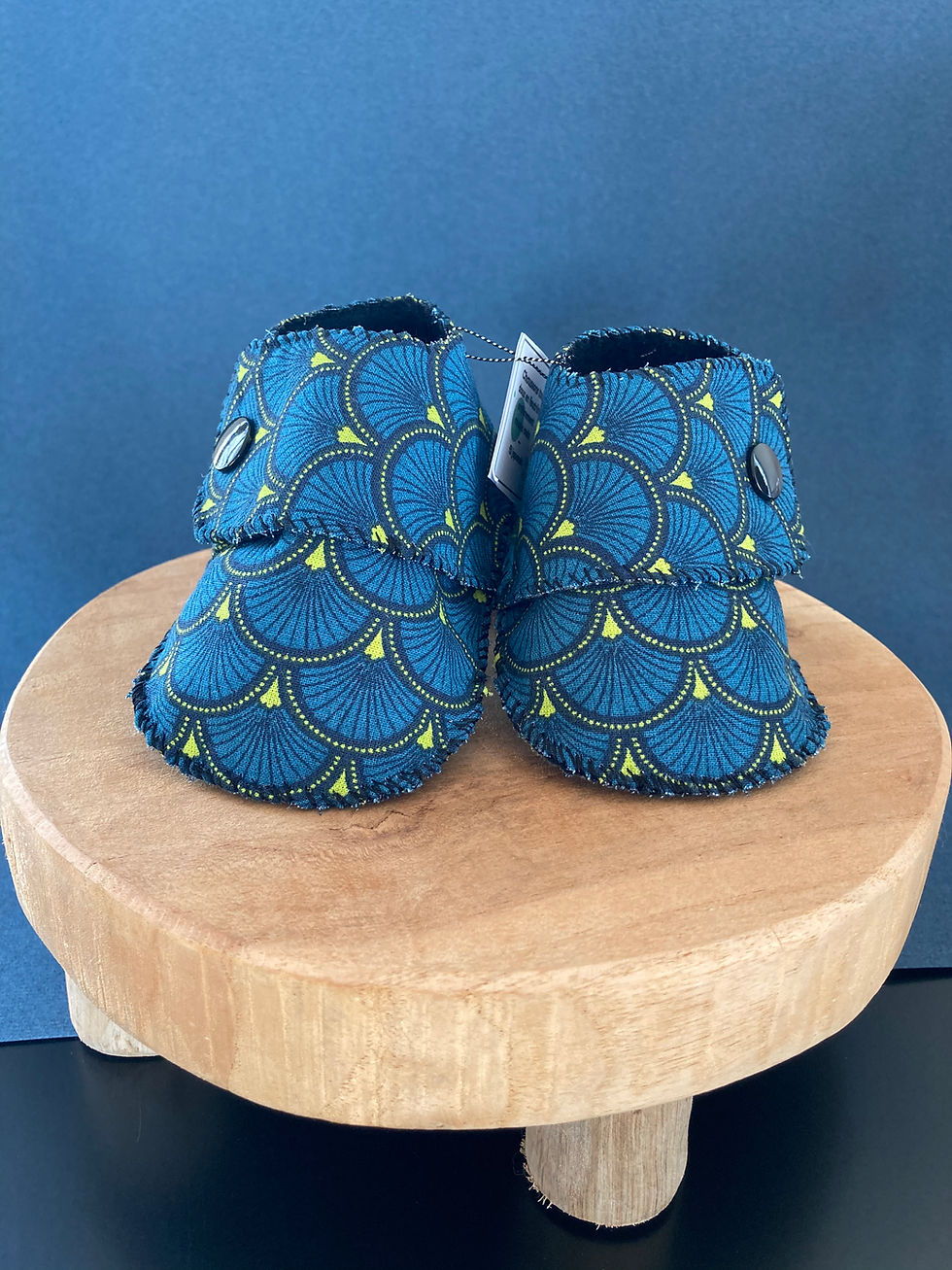 Miniature : Chaussons éventails-bleu