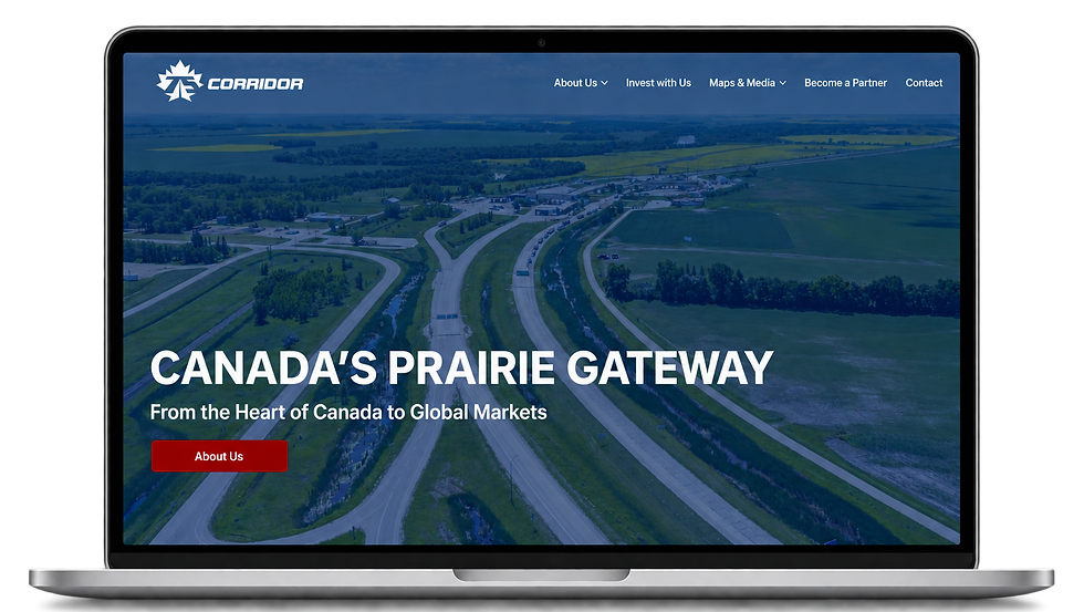 75 Corridor website on laptop.png