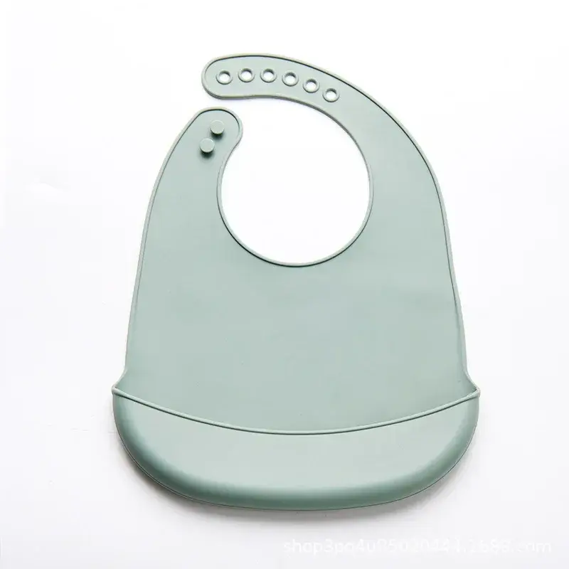 Thumbnail: Baby Bib Adjustable Waterproof Bibs Babies Soft Edible Silicone Newborn Saliva