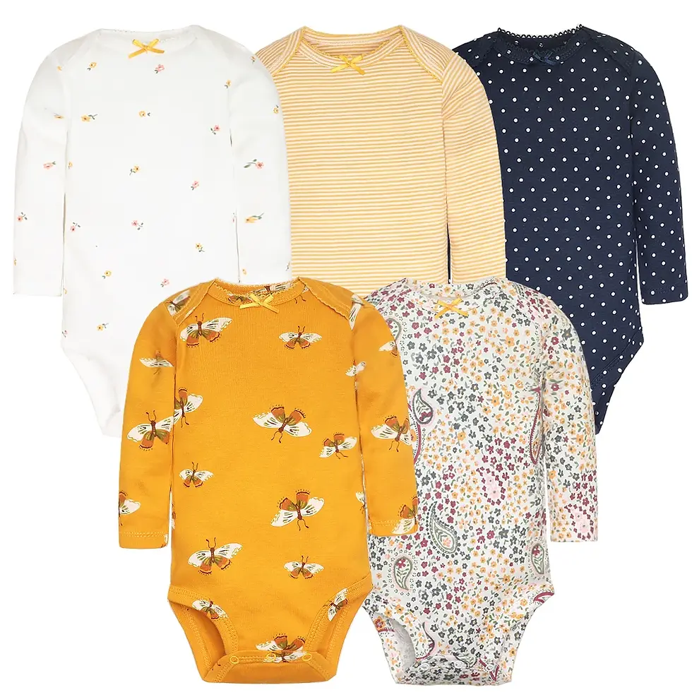 Miniaturebillede: 5 piezas Bodys para bebé de alta calidad Unisex  100% algodón - Niño -Niña.