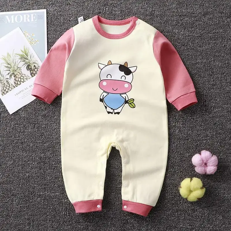 Thumbnail: Pelele de algodón puro con dibujos animados,  unisex.
