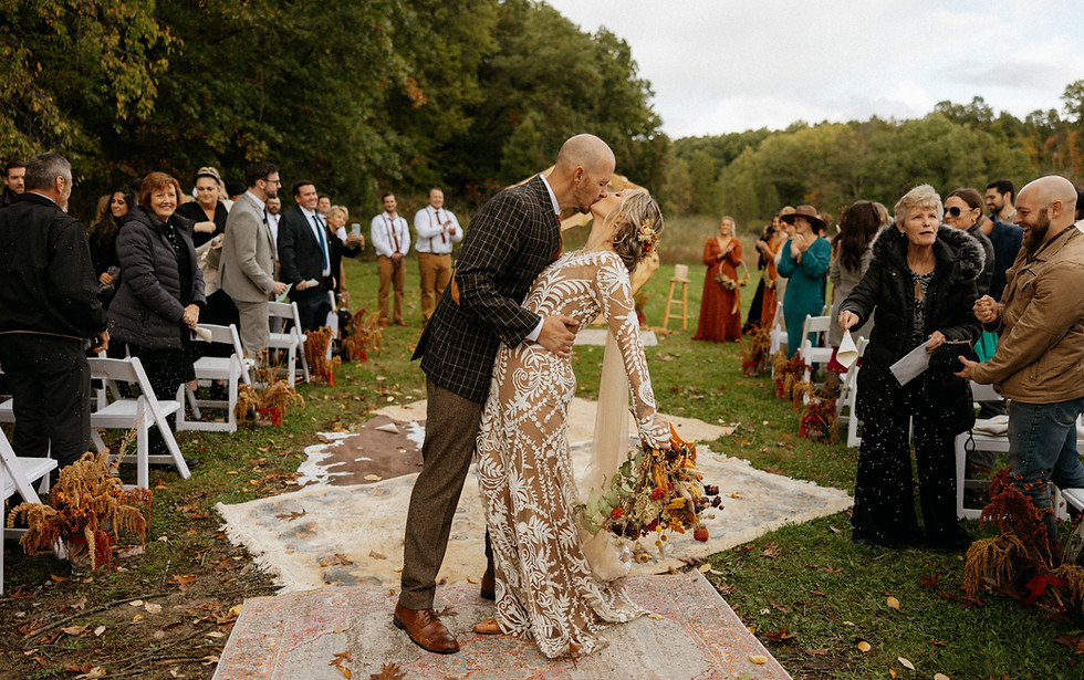 michigan fall wedding ceremony