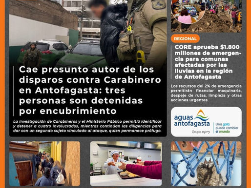 Portada N°932 de Radio Antofagasta Online para hoy sábado 22 de agosto de 2026

