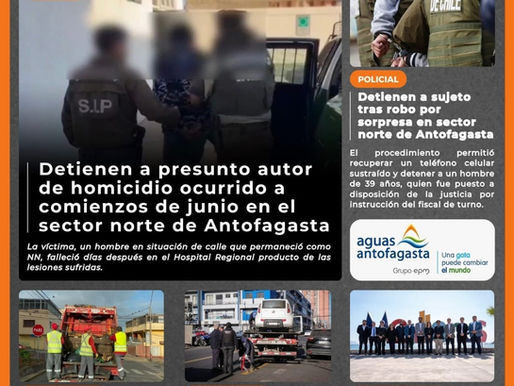 Portada N°883 de Radio Antofagasta Online para hoy miércoles 24 de junio de 2026