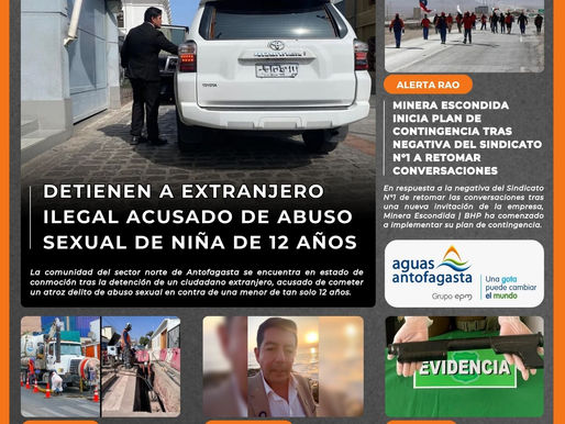 Portada N°329 de Radio Antofagasta Online para hoy miércoles 14 de Agosto del 2024.
