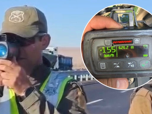 Región de Antofagasta: detienen a conductor ebrio que circulaba a 155 km/h en zona de 80 en Ruta 5 Norte