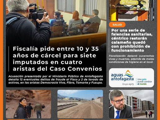 Portada N°640 de Radio Antofagasta Online para hoy sábado 23 de agosto del 2025.