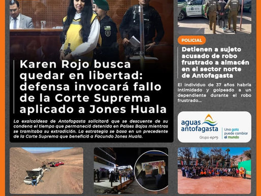 Portada N°906 de Radio Antofagasta Online para hoy jueves 23 de julio de 2026