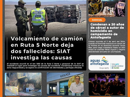 Portada N°700 de Radio Antofagasta Online para hoy jueves 6 de noviembre del 2025.
