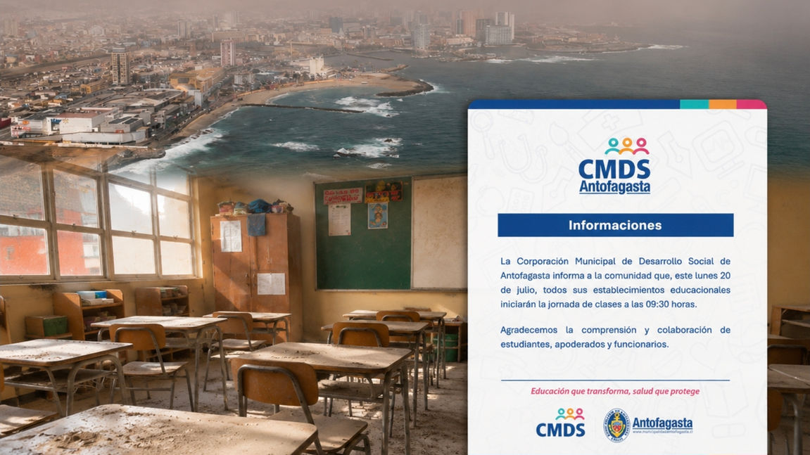 CMDS retrasa ingreso a clases este lunes por acumulación de tierra en salas tras intensas ráfagas de viento