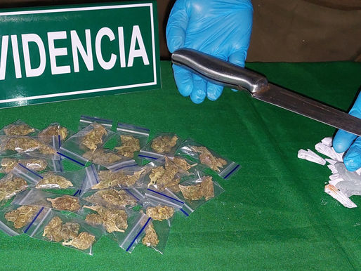 MUJER FUE DETENIDA POR CARABINEROS EN LA POBLACIÓN NICANOR MARAMBIO POT VENTA DE DROGAS Y PORTE DE ARMA BLANCA.