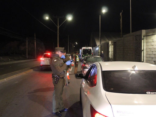Tres detenidos por conducir en estado de ebriedad en Tocopilla dejó fiscalización