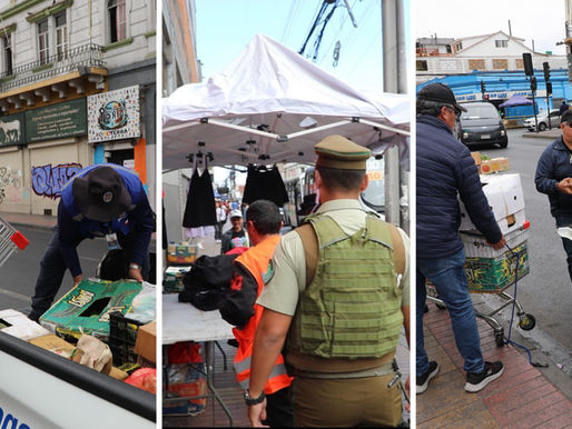 Control al comercio ambulante: 68 detenidos y más de 10 mil especies incautadas en Antofagasta durante 2025
