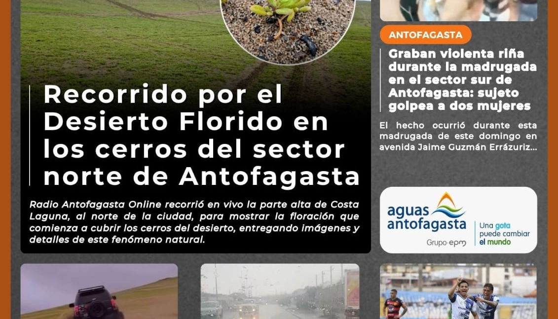 Portada N°967 de Radio Antofagasta Online para hoy lunes 5 de octubre de 2026