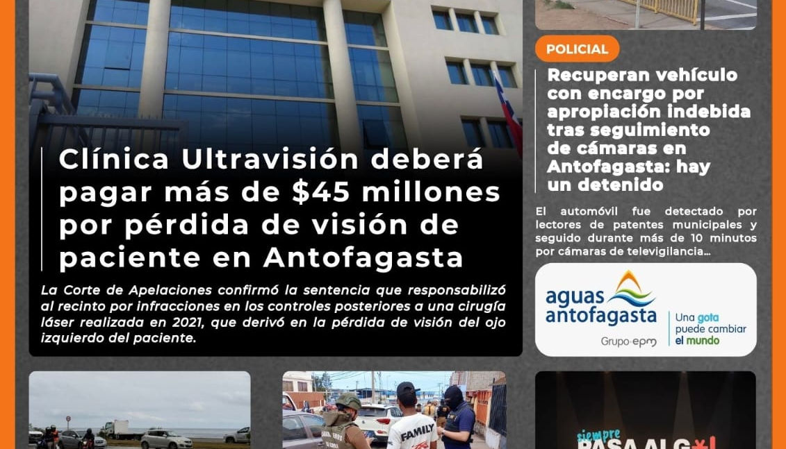 Portada N°937 de Radio Antofagasta Online para hoy viernes 28 de agosto de 2026

