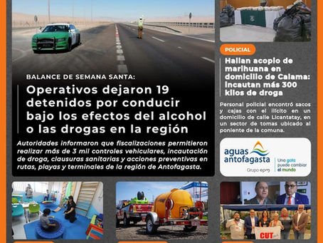 Portada N°819 de Radio Antofagasta Online para hoy martes 7 de abril de 2026