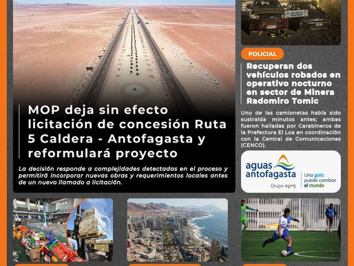 Portada N°760 de Radio Antofagasta Online para hoy jueves 22 de enero del 2026