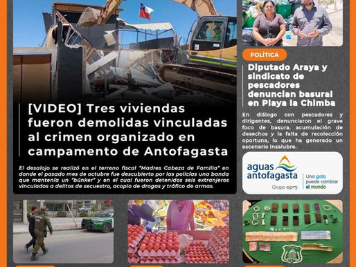 Portada N°702 de Radio Antofagasta Online para hoy sábado 8 de noviembre del 2025.