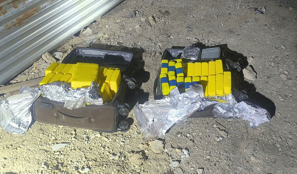 Golpe al narcotráfico en Ollagüe: decomisan 45 kilos de cocaína abandonados por sujetos que huyeron a Bolivia