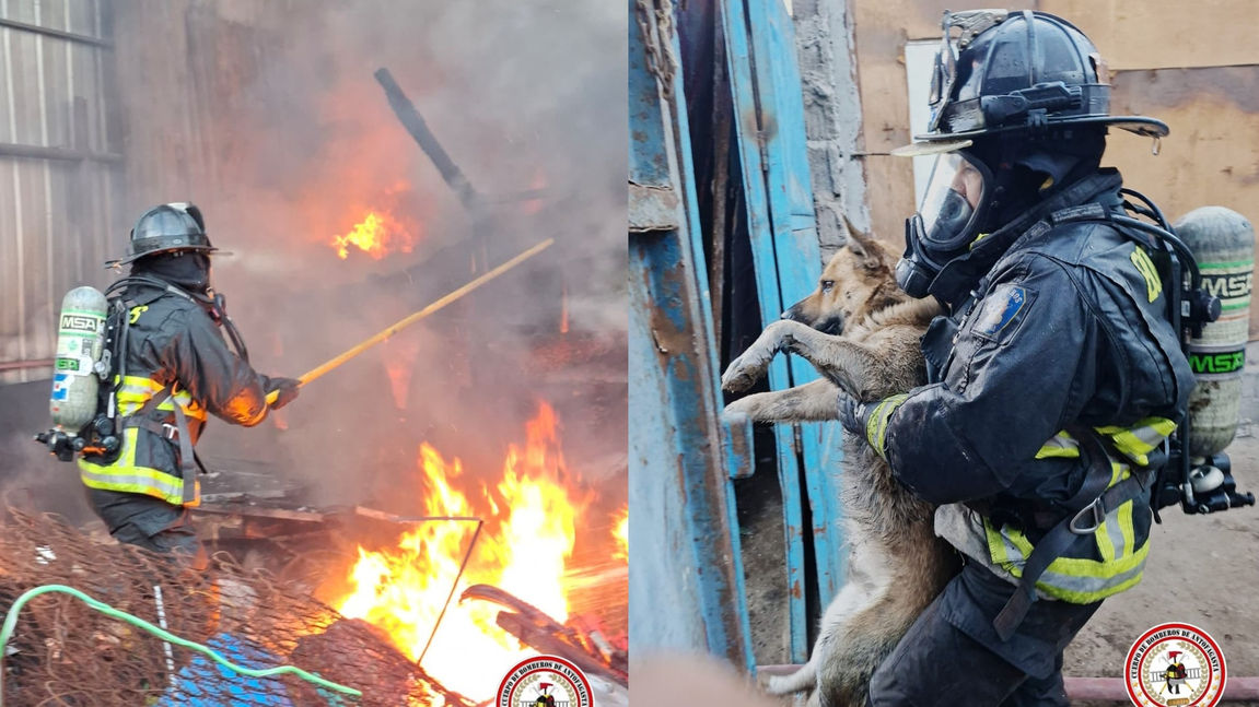 Incendio destruye vivienda y afecta a locales comerciales en el sector norte de Antofagasta