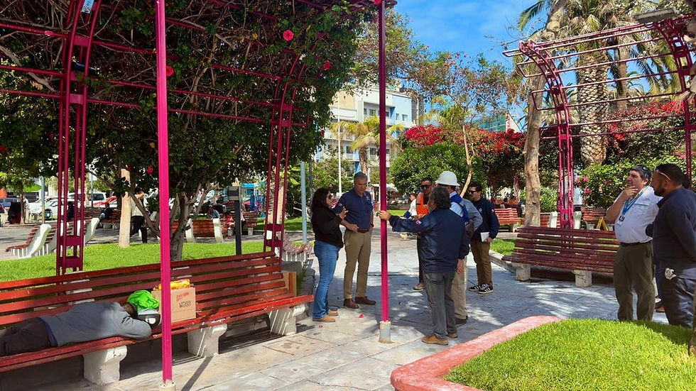 Municipio de Antofagasta mejorará infraestructura de la Plaza Colón tras colapso de pérgolas