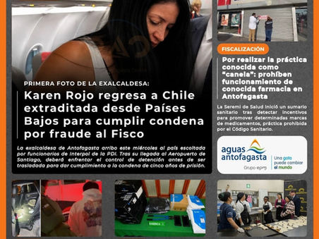 Portada N°899 de Radio Antofagasta Online para hoy miércoles 15 de julio de 2026