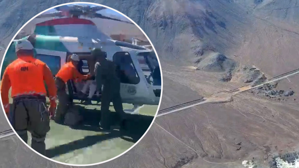 Ocho personas quedaron aisladas por una remoción en masa en la Ruta 1: despliegan un operativo de rescate aéreo y terrestre