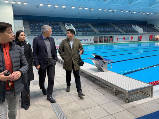 Alcalde de Antofagasta visita el Parque Deportivo Estadio Nacional en Santiago