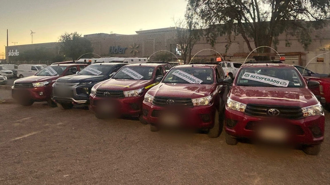 Caen siete integrantes de banda que sustrajo camionetas desde rent a car en Antofagasta: presumen intento de sacarlas del país