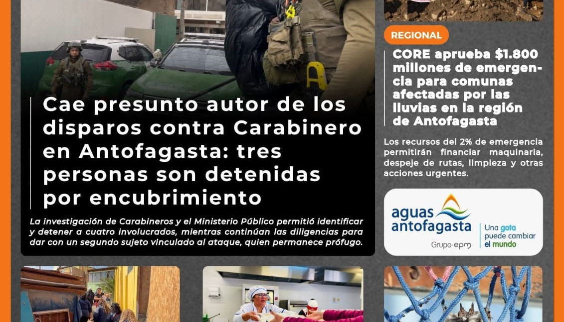 Portada N°932 de Radio Antofagasta Online para hoy sábado 22 de agosto de 2026