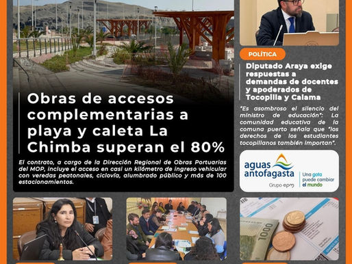 Portada N°597 de Radio Antofagasta Online para hoy jueves 3 de julio del 2025.