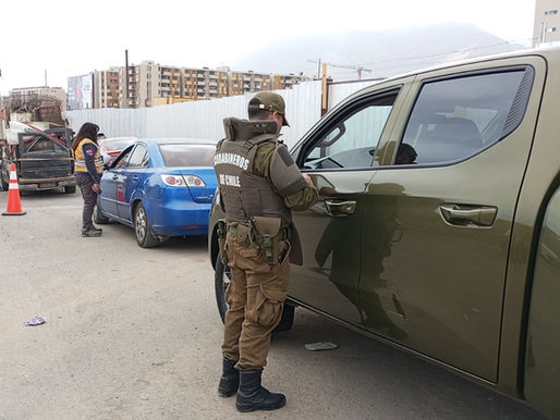 Inspectores fiscales y Carabineros realizan controles en sector La Chimba de Antofagasta
