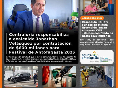 Portada N°861 de Radio Antofagasta Online para hoy jueves 28 de mayo de 2026