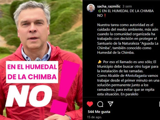 SACHA RAZMILIC Y FALLO QUE PROHÍBE REALIZACIÓN DE RAMADAS JUNTO AL HUMEDAL LA CHIMBA: “HACE UN MES LE DIJIMOS AL MUNICIPIO QUE BUSCARA OTRO LUGAR”