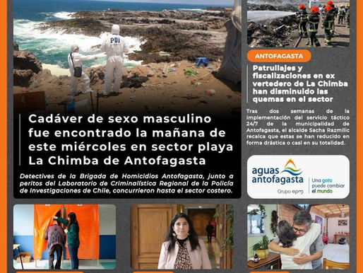 Portada N°706 de Radio Antofagasta Online para hoy jueves 13 de noviembre del 2025.