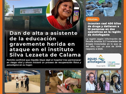 Portada N°825 de Radio Antofagasta Online para hoy martes 14 de abril de 2026