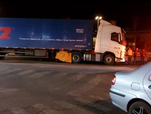 TRÁGICA TARDE DE DOMINGO, PERSONA ATROPELLADA MURIÓ ENTRE LAS RUEDAS DE UN CAMIÓN EN TOCOPILLA