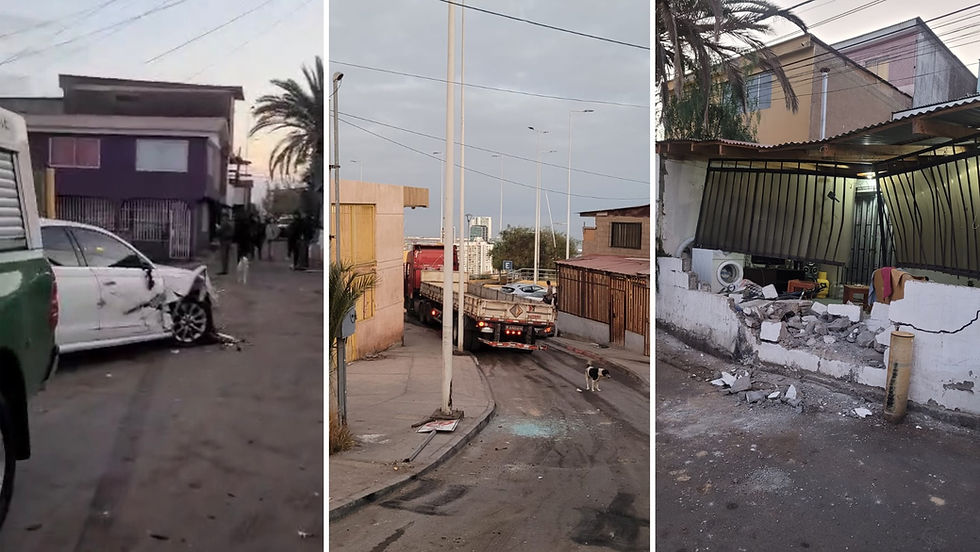 [VIDEO] Camión conducido por chofer ebrio provoca accidente múltiple en Antofagasta: deja peatón grave y daños a 11 vehículos