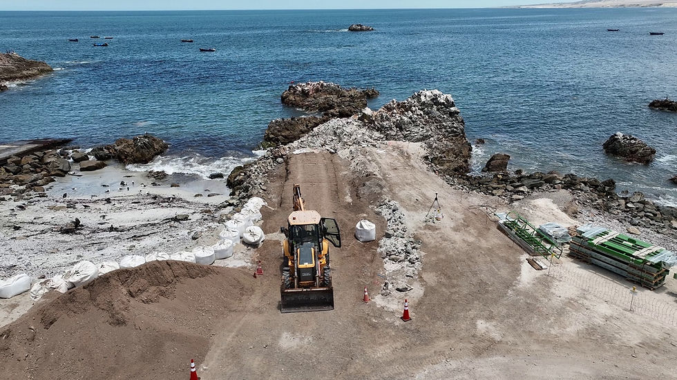 Caleta Hornitos en Mejillones: obras portuarias alcanzan 20% de avance con inversión de $2.700 millones