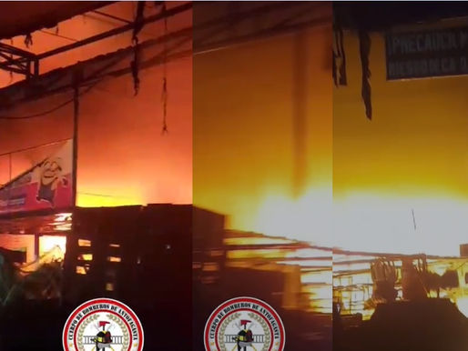 INCENDIO DE PROPORCIONES CONSUMIÓ ESTA MADRUGADA INNUMERABLES LOCALES DE LA VEGA DE ANTOFAGASTA